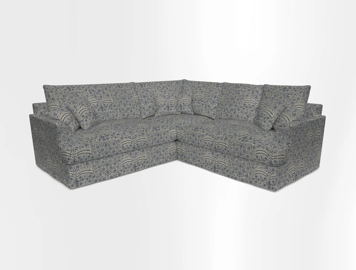 Slingsby Small Fitted Cover Corner Unit LHF & RHF in Two Tone Plain Biscuit.  Loose cover version available