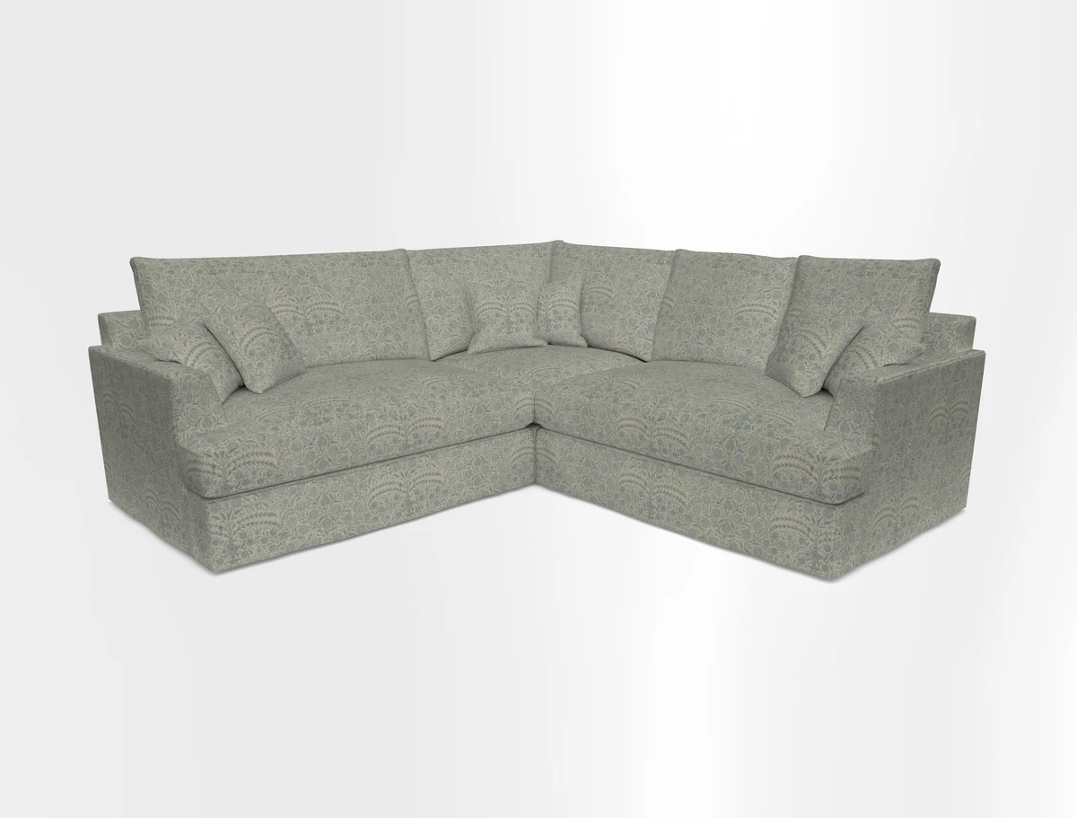 Slingsby Small Fitted Cover Corner Unit LHF & RHF in Two Tone Plain Biscuit.  Loose cover version available