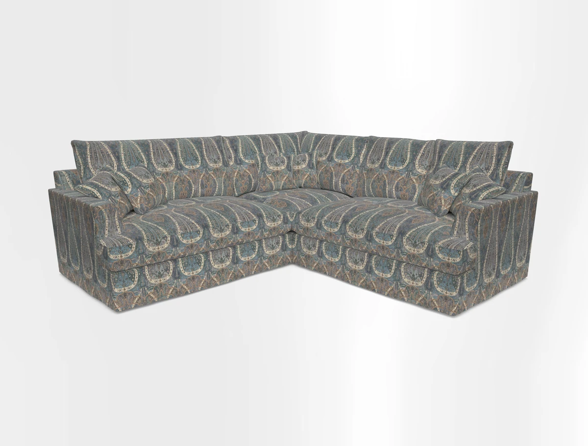 Slingsby Small Fitted Cover Corner Unit LHF & RHF in Two Tone Plain Biscuit.  Loose cover version available