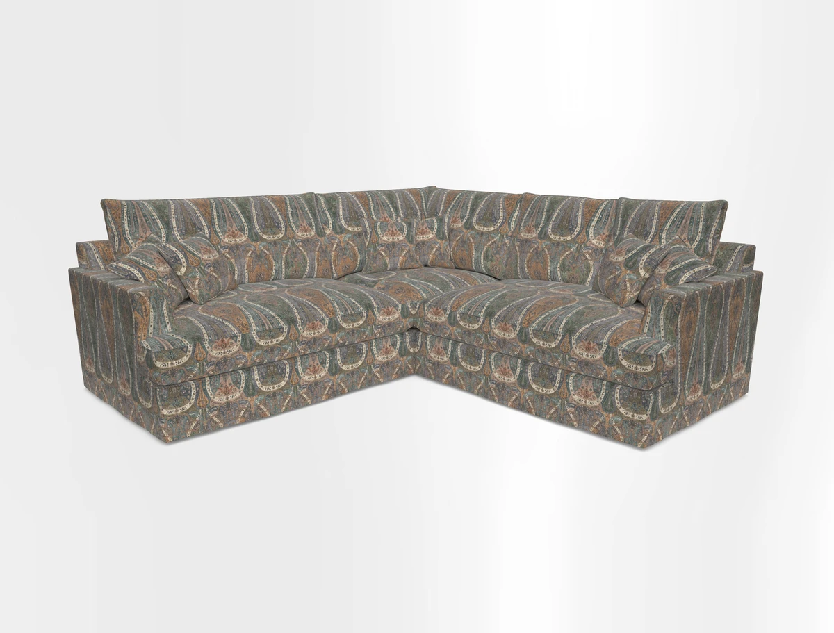 Slingsby Small Fitted Cover Corner Unit LHF & RHF in Two Tone Plain Biscuit.  Loose cover version available