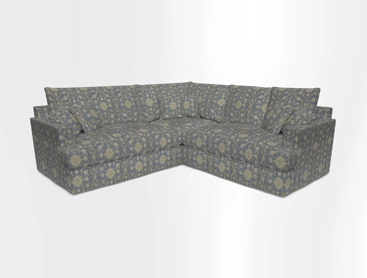 Slingsby Small Fitted Cover Corner Unit LHF & RHF in Two Tone Plain Biscuit.  Loose cover version available