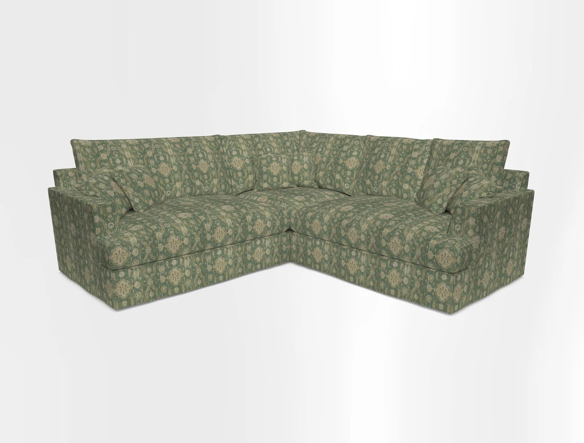 Slingsby Small Fitted Cover Corner Unit LHF & RHF in Two Tone Plain Biscuit.  Loose cover version available