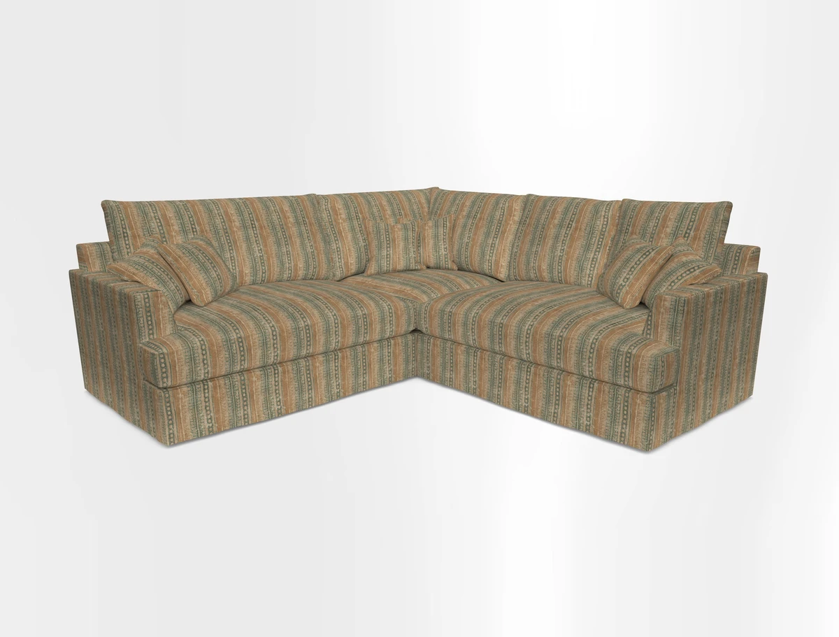 Slingsby Small Fitted Cover Corner Unit LHF & RHF in Two Tone Plain Biscuit.  Loose cover version available