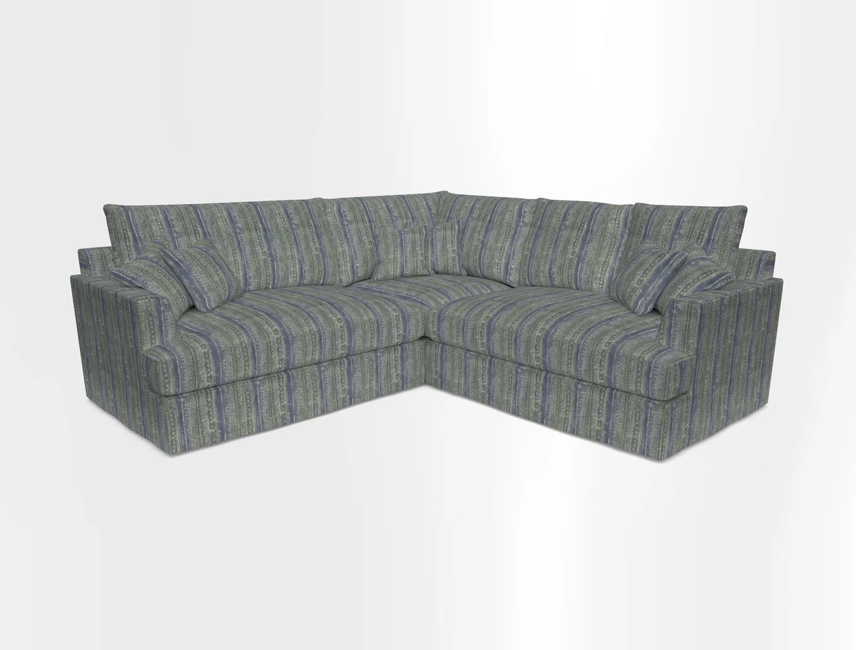 Slingsby Small Fitted Cover Corner Unit LHF & RHF in Two Tone Plain Biscuit.  Loose cover version available