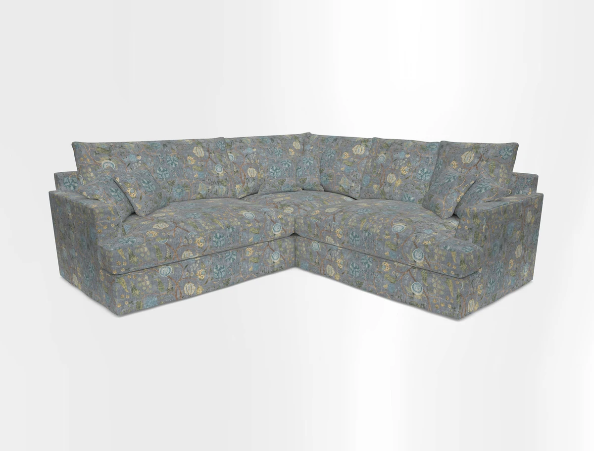 Slingsby Small Fitted Cover Corner Unit LHF & RHF in Two Tone Plain Biscuit.  Loose cover version available