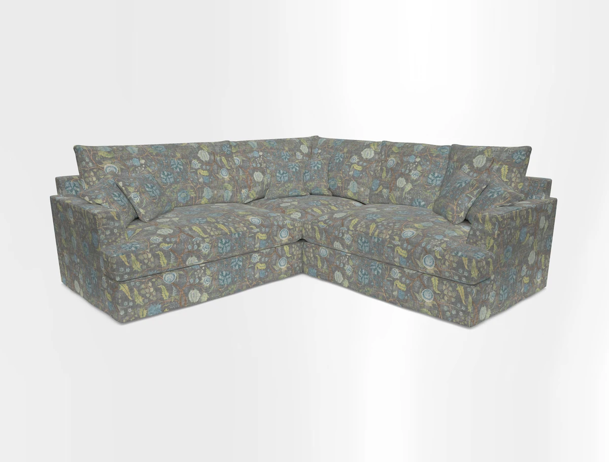 Slingsby Small Fitted Cover Corner Unit LHF & RHF in Two Tone Plain Biscuit.  Loose cover version available