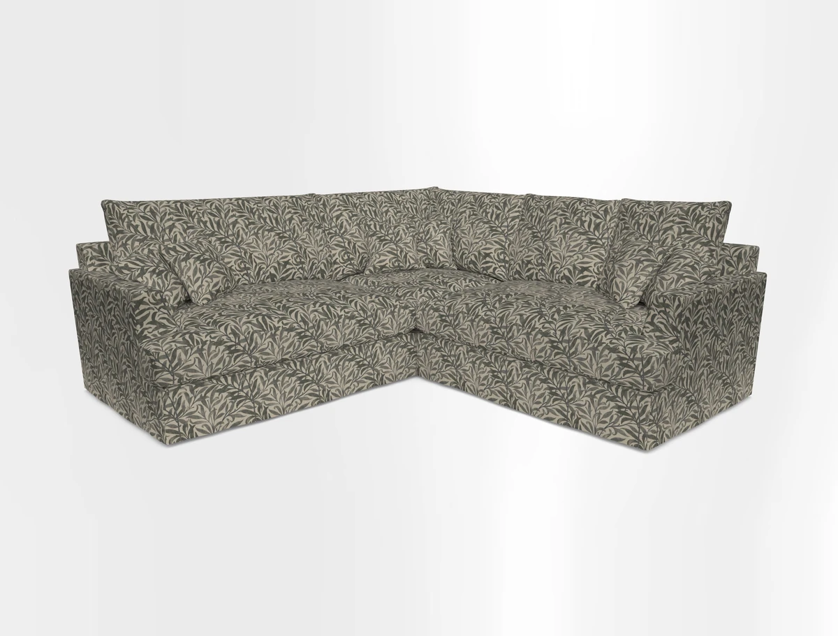 Slingsby Small Fitted Cover Corner Unit LHF & RHF in Two Tone Plain Biscuit.  Loose cover version available