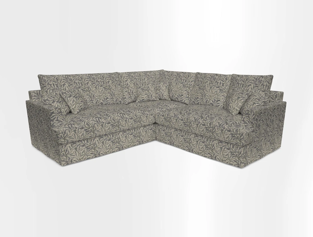 Slingsby Small Fitted Cover Corner Unit LHF & RHF in Two Tone Plain Biscuit.  Loose cover version available