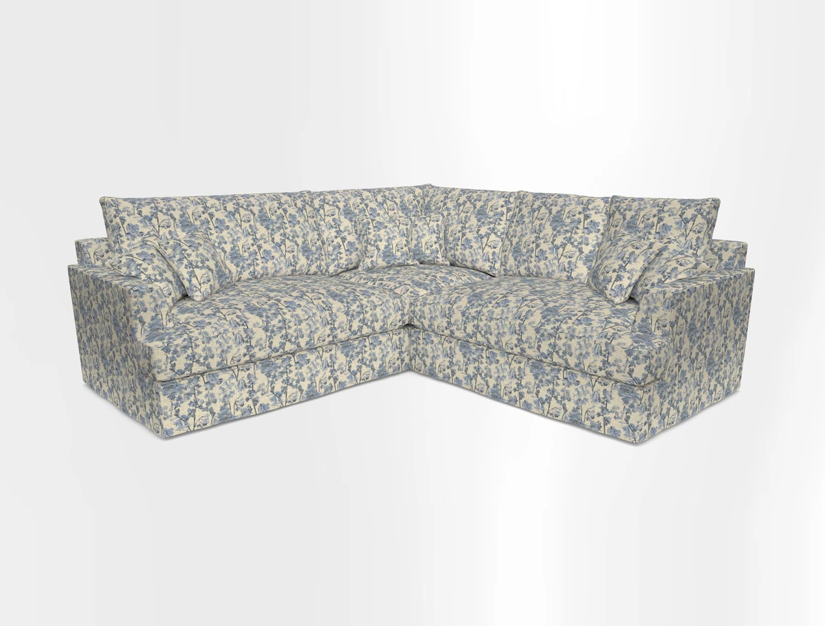 Slingsby Small Fitted Cover Corner Unit LHF & RHF in Two Tone Plain Biscuit.  Loose cover version available