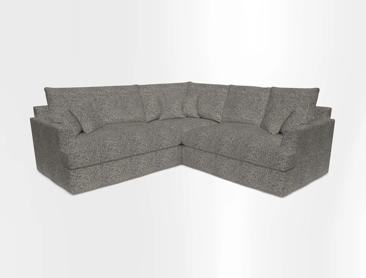 Slingsby Small Fitted Cover Corner Unit LHF & RHF in Two Tone Plain Biscuit.  Loose cover version available