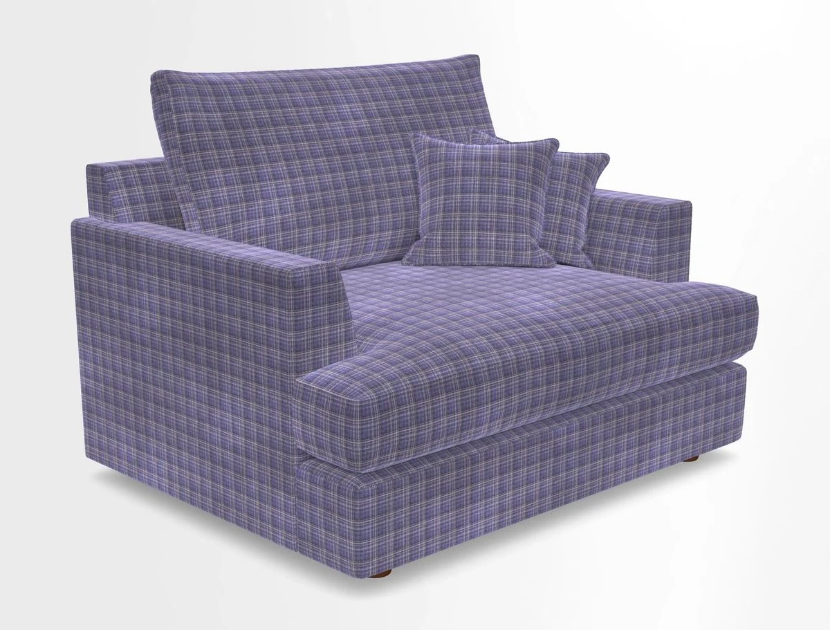 Slingsby Snuggler Fitted Cover Sofa in Two Tone Plain Biscuit.  Loose cover version available