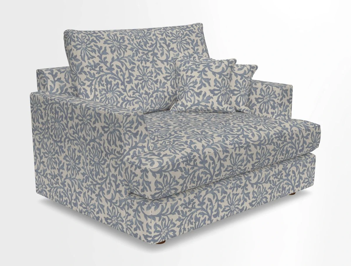 Slingsby Snuggler Fitted Cover Sofa in Two Tone Plain Biscuit.  Loose cover version available
