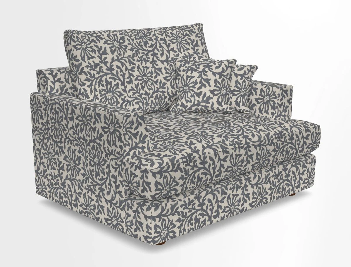 Slingsby Snuggler Fitted Cover Sofa in Two Tone Plain Biscuit.  Loose cover version available
