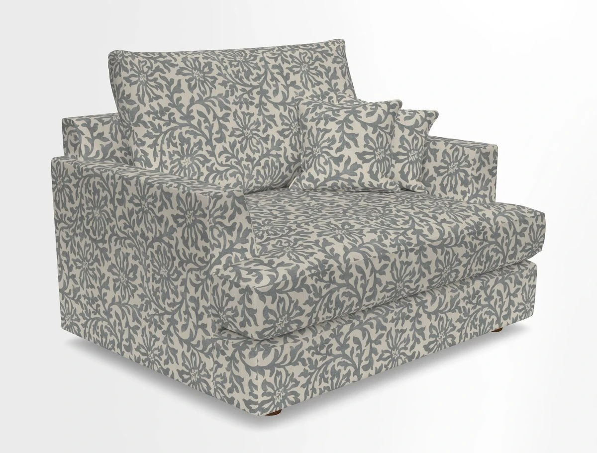 Slingsby Snuggler Fitted Cover Sofa in Two Tone Plain Biscuit.  Loose cover version available
