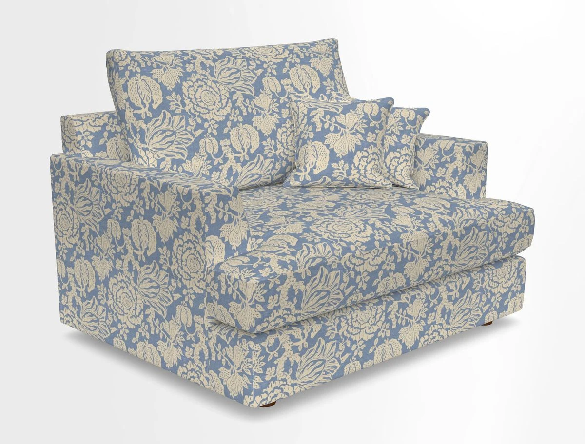 Slingsby Snuggler Fitted Cover Sofa in Two Tone Plain Biscuit.  Loose cover version available