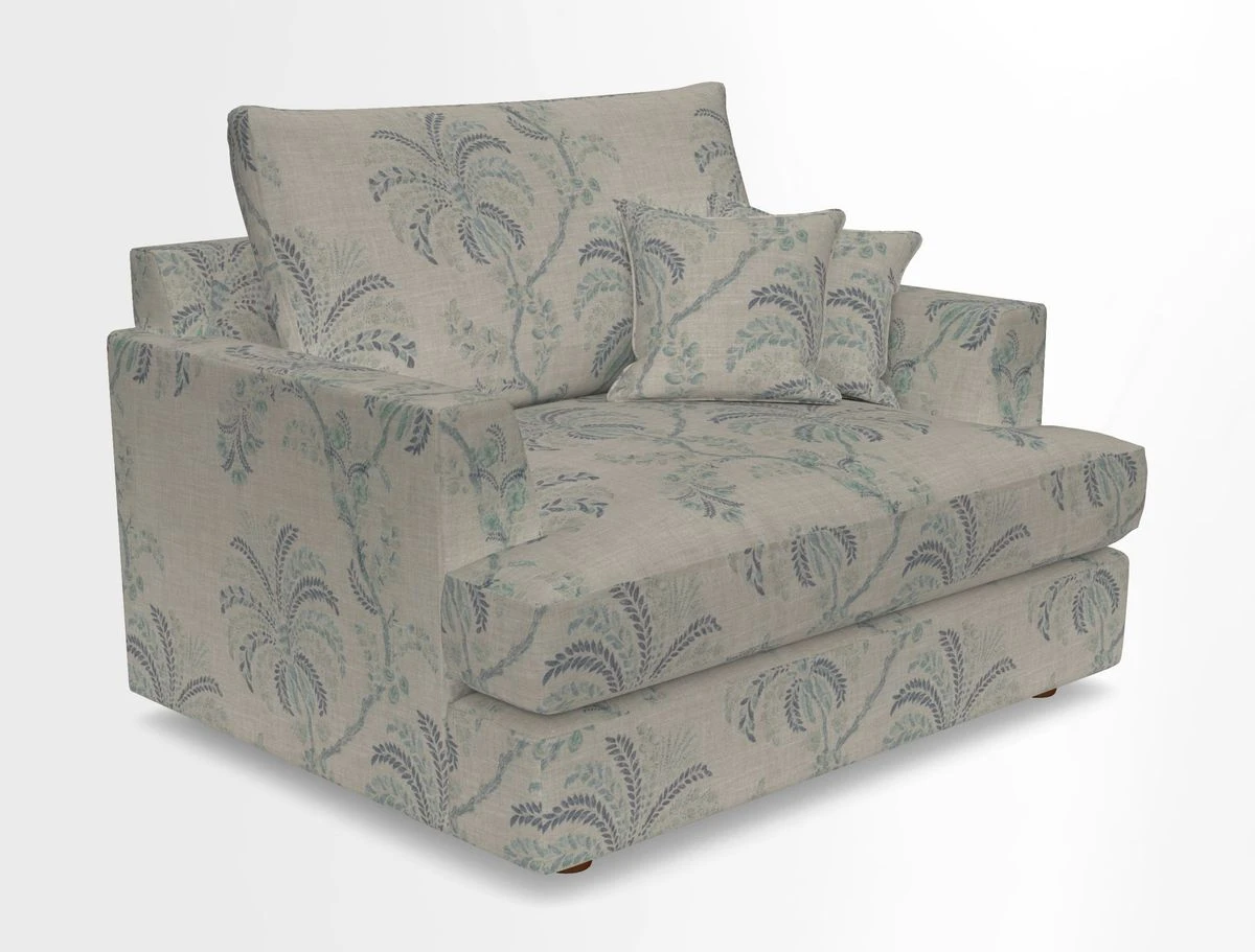 Slingsby Snuggler Fitted Cover Sofa in Two Tone Plain Biscuit.  Loose cover version available