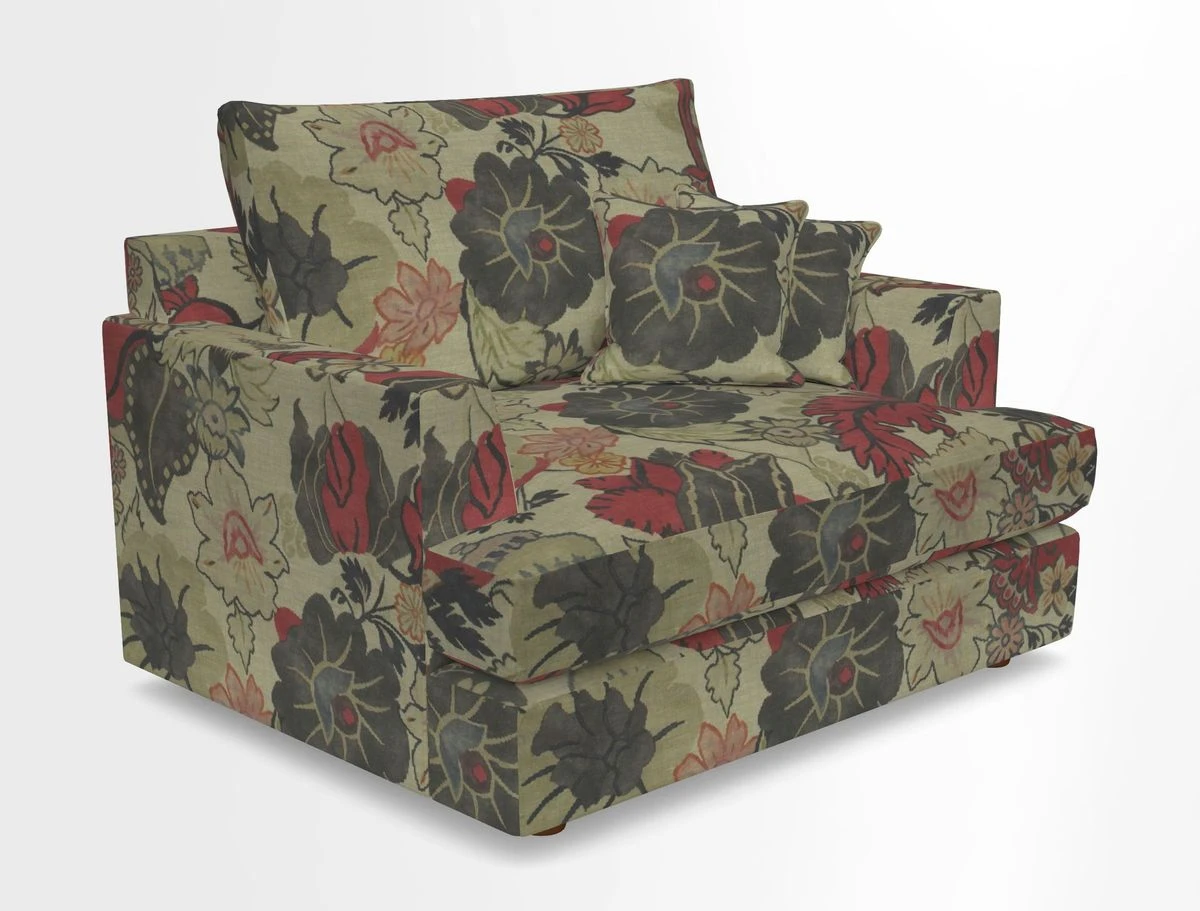 Slingsby Snuggler Fitted Cover Sofa in Two Tone Plain Biscuit.  Loose cover version available