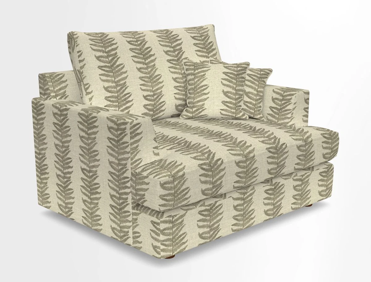 Slingsby Snuggler Fitted Cover Sofa in Two Tone Plain Biscuit.  Loose cover version available