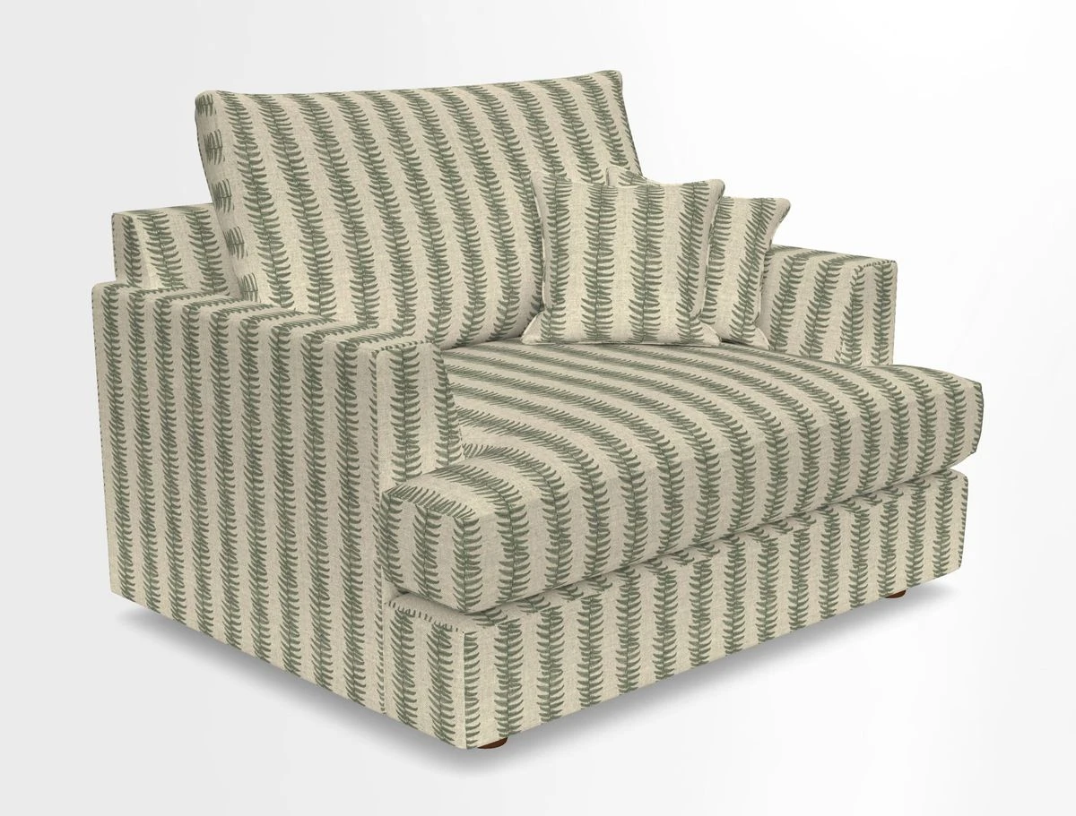 Slingsby Snuggler Fitted Cover Sofa in Two Tone Plain Biscuit.  Loose cover version available