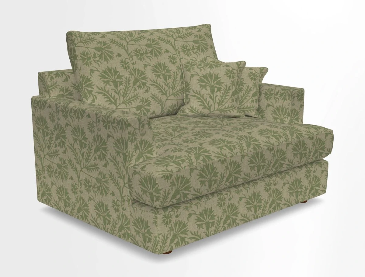 Slingsby Snuggler Fitted Cover Sofa in Two Tone Plain Biscuit.  Loose cover version available
