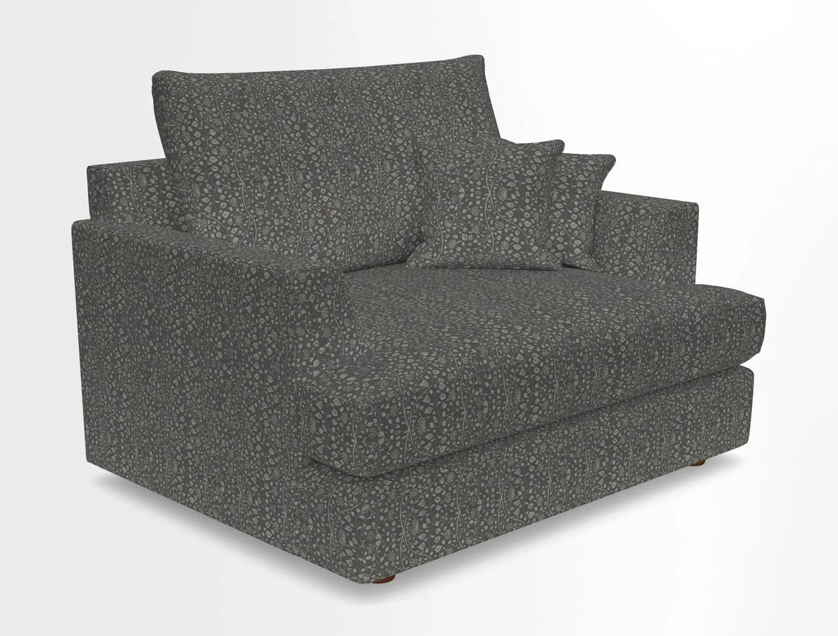 Slingsby Snuggler Fitted Cover Sofa in Two Tone Plain Biscuit.  Loose cover version available