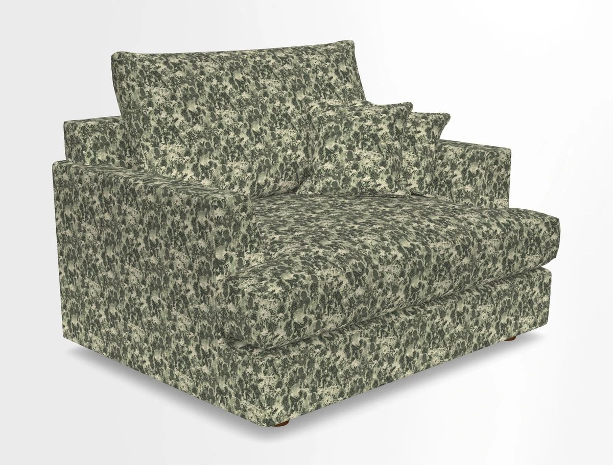 Slingsby Snuggler Fitted Cover Sofa in Two Tone Plain Biscuit.  Loose cover version available