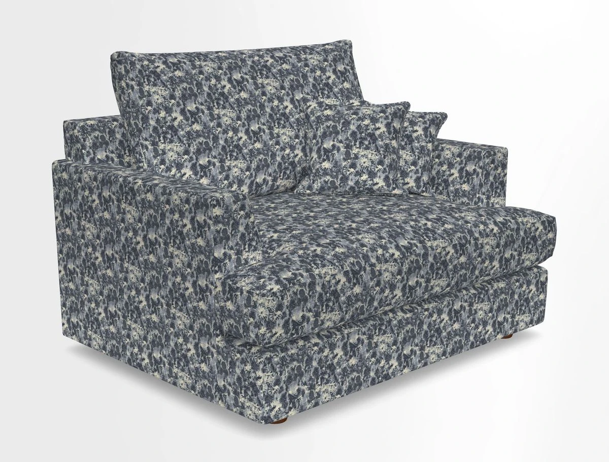 Slingsby Snuggler Fitted Cover Sofa in Two Tone Plain Biscuit.  Loose cover version available