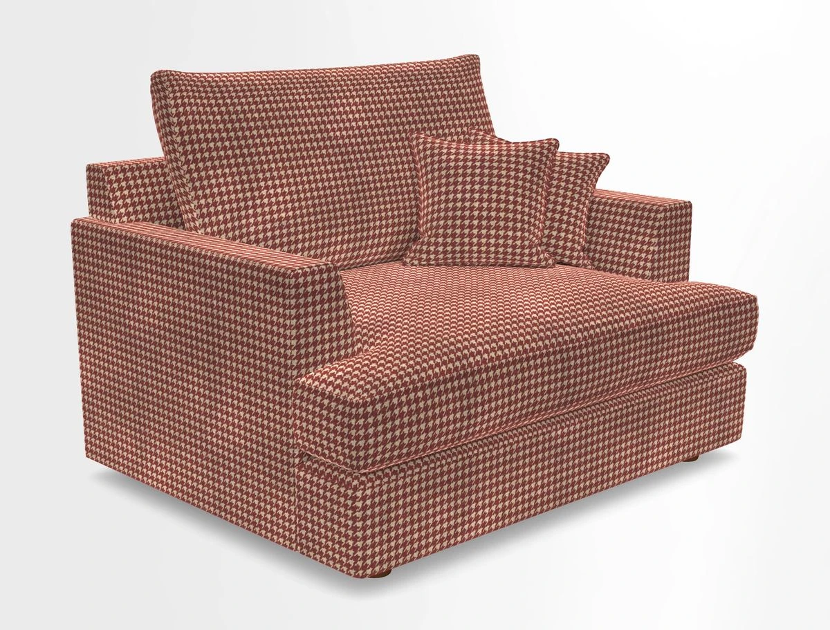 Slingsby Snuggler Fitted Cover Sofa in Two Tone Plain Biscuit.  Loose cover version available