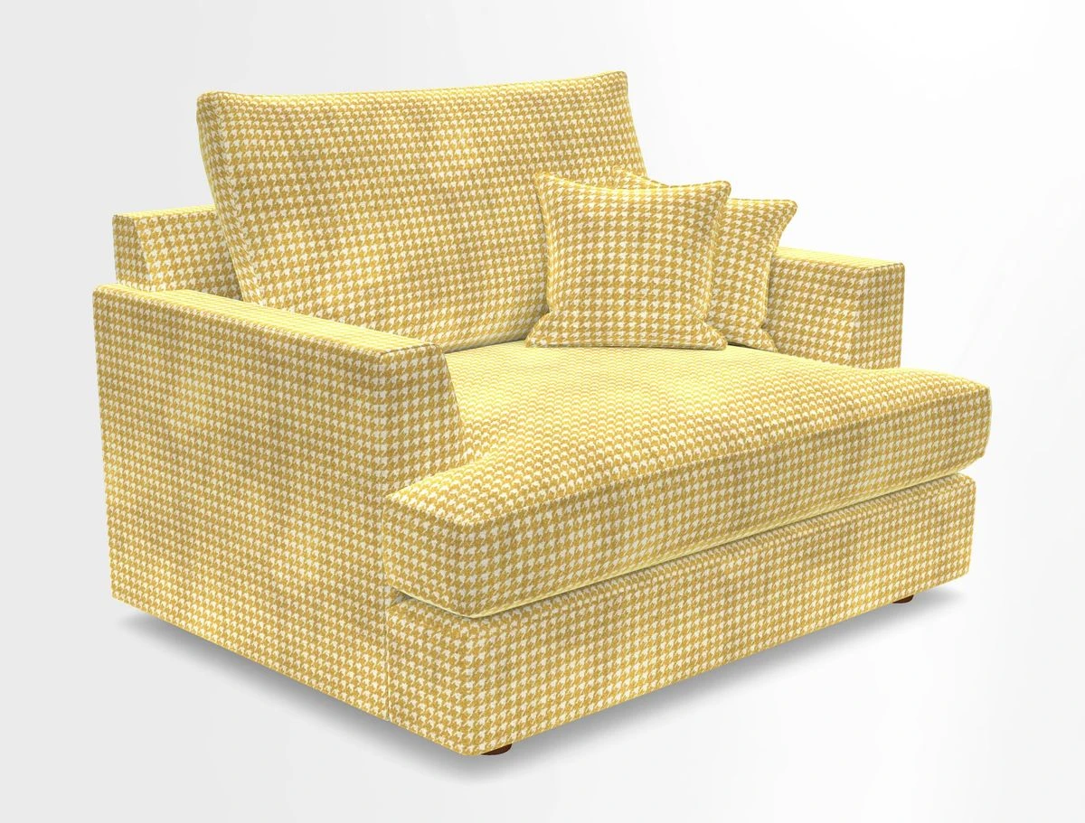 Slingsby Snuggler Fitted Cover Sofa in Two Tone Plain Biscuit.  Loose cover version available