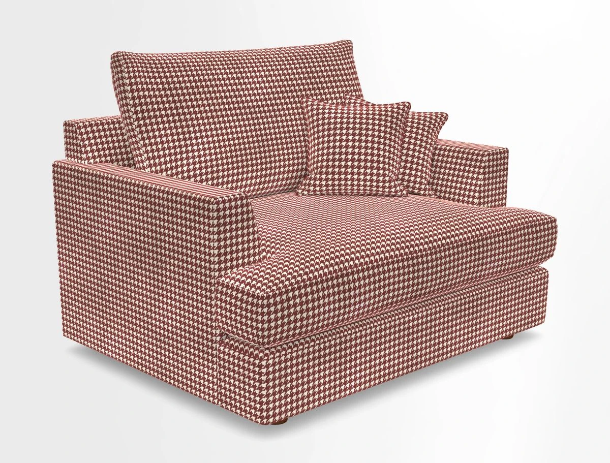Slingsby Snuggler Fitted Cover Sofa in Two Tone Plain Biscuit.  Loose cover version available