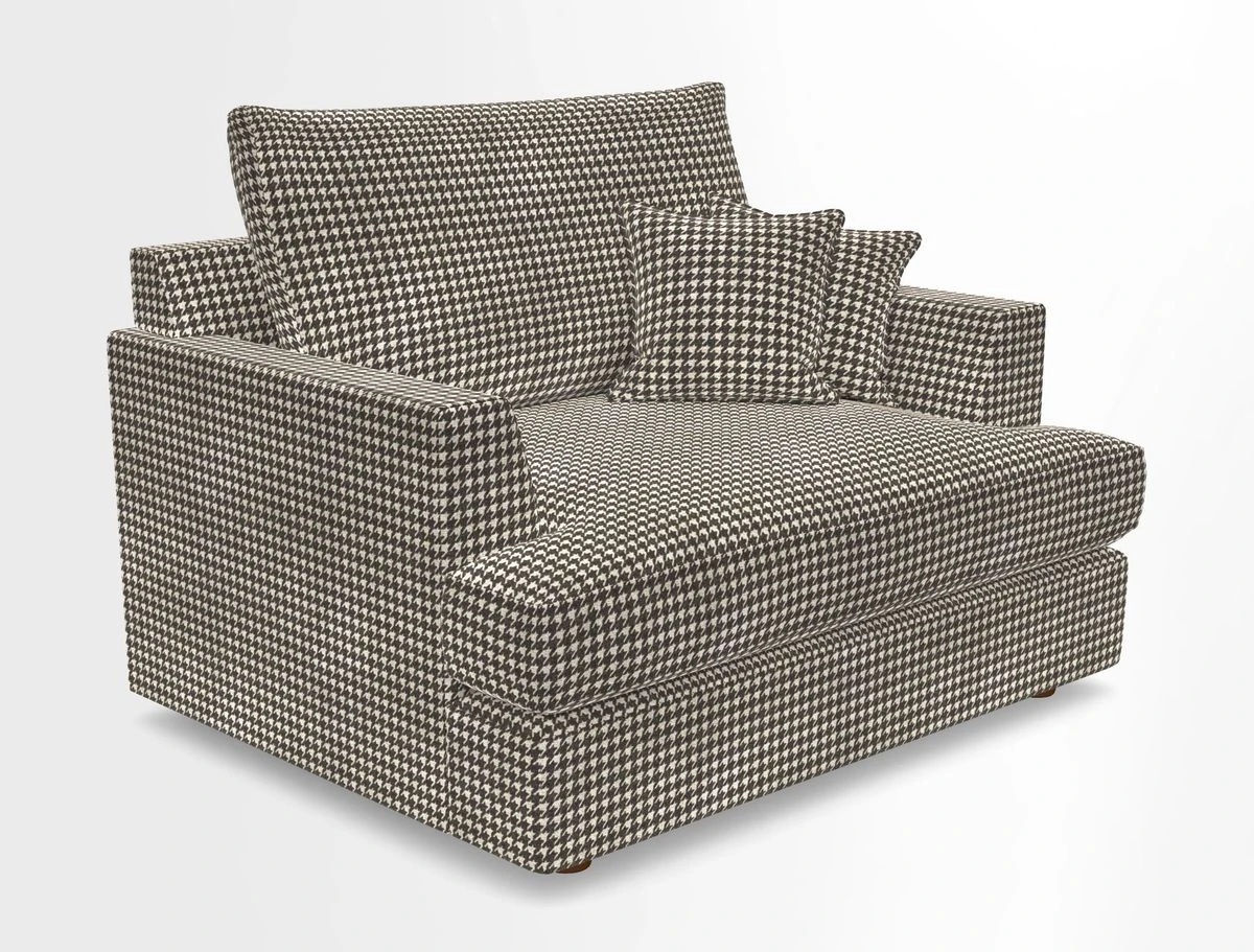 Slingsby Snuggler Fitted Cover Sofa in Two Tone Plain Biscuit.  Loose cover version available