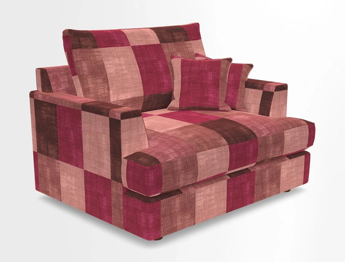 Slingsby Snuggler Fitted Cover Sofa in Two Tone Plain Biscuit.  Loose cover version available