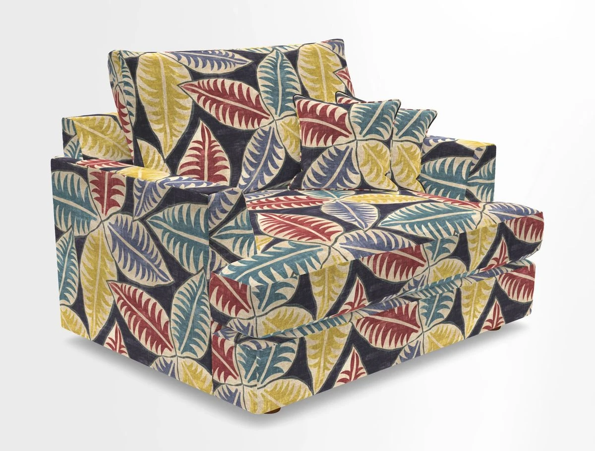 Slingsby Snuggler Fitted Cover Sofa in Two Tone Plain Biscuit.  Loose cover version available
