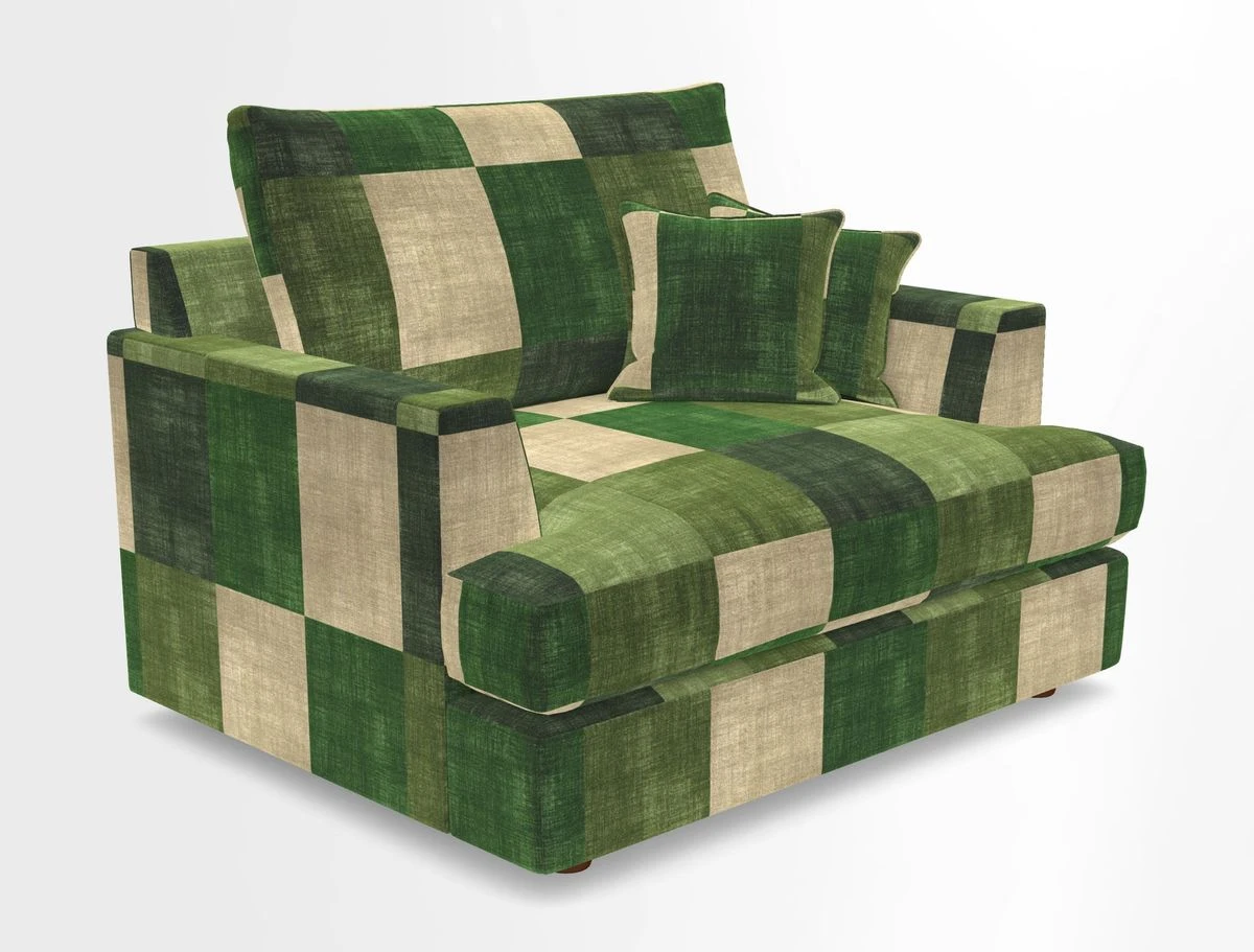 Slingsby Snuggler Fitted Cover Sofa in Two Tone Plain Biscuit.  Loose cover version available