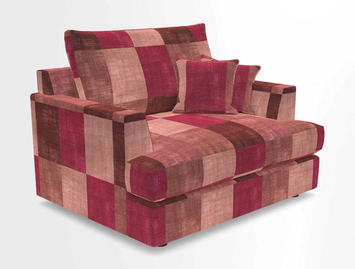 Slingsby Snuggler Fitted Cover Sofa in Two Tone Plain Biscuit.  Loose cover version available
