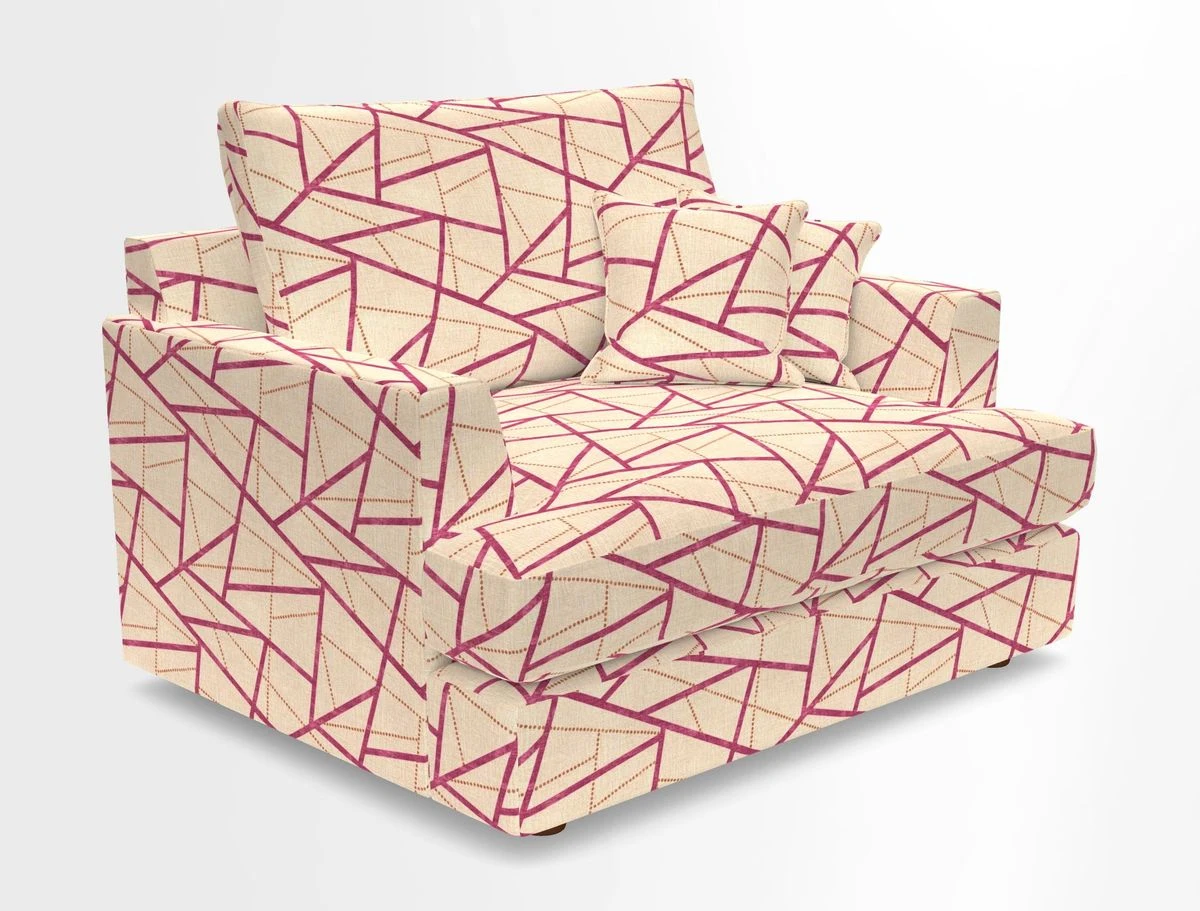 Slingsby Snuggler Fitted Cover Sofa in Two Tone Plain Biscuit.  Loose cover version available