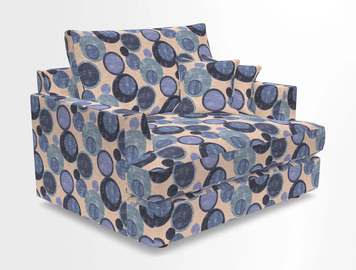 Slingsby Snuggler Fitted Cover Sofa in Two Tone Plain Biscuit.  Loose cover version available