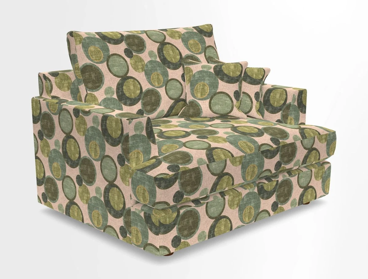 Slingsby Snuggler Fitted Cover Sofa in Two Tone Plain Biscuit.  Loose cover version available
