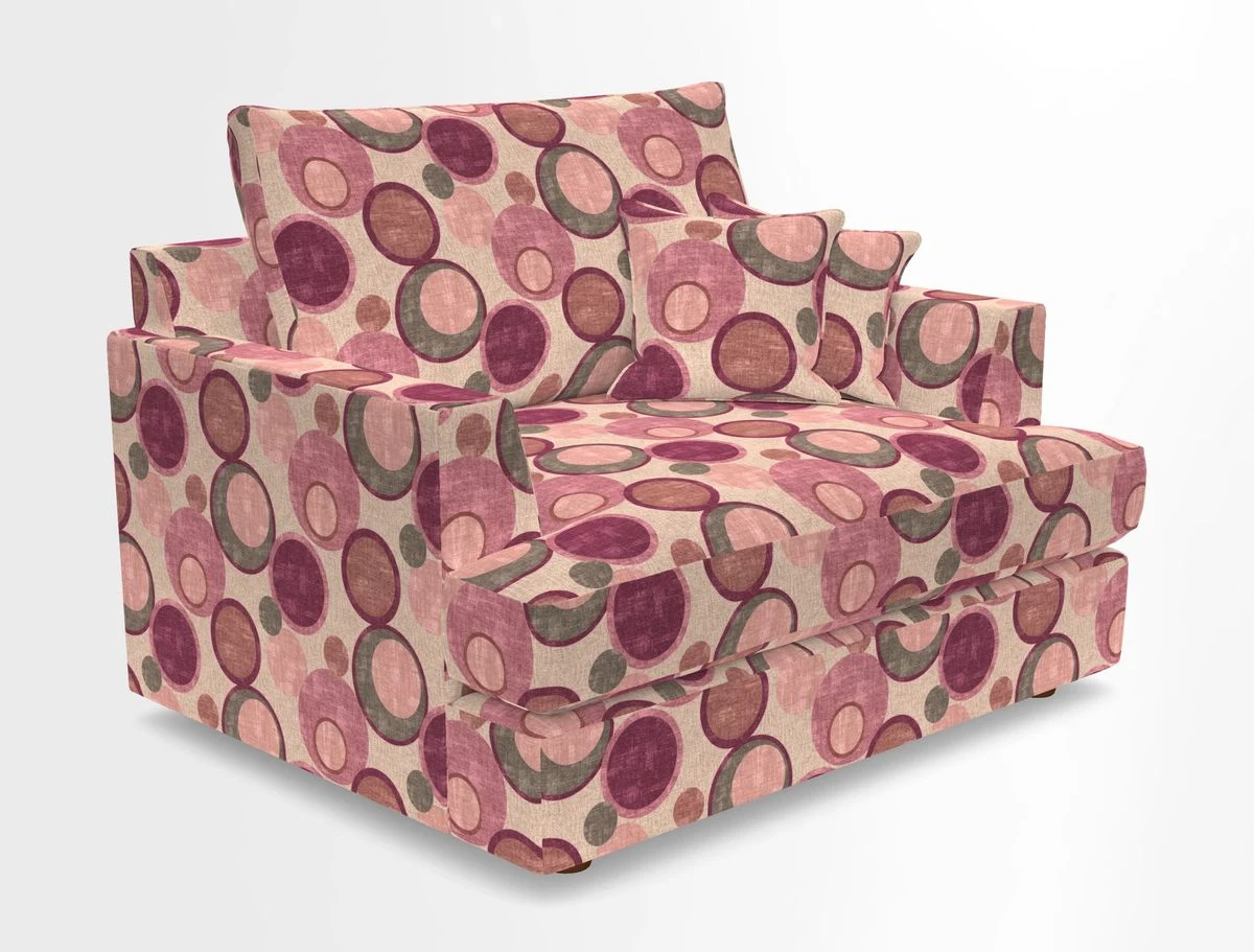 Slingsby Snuggler Fitted Cover Sofa in Two Tone Plain Biscuit.  Loose cover version available