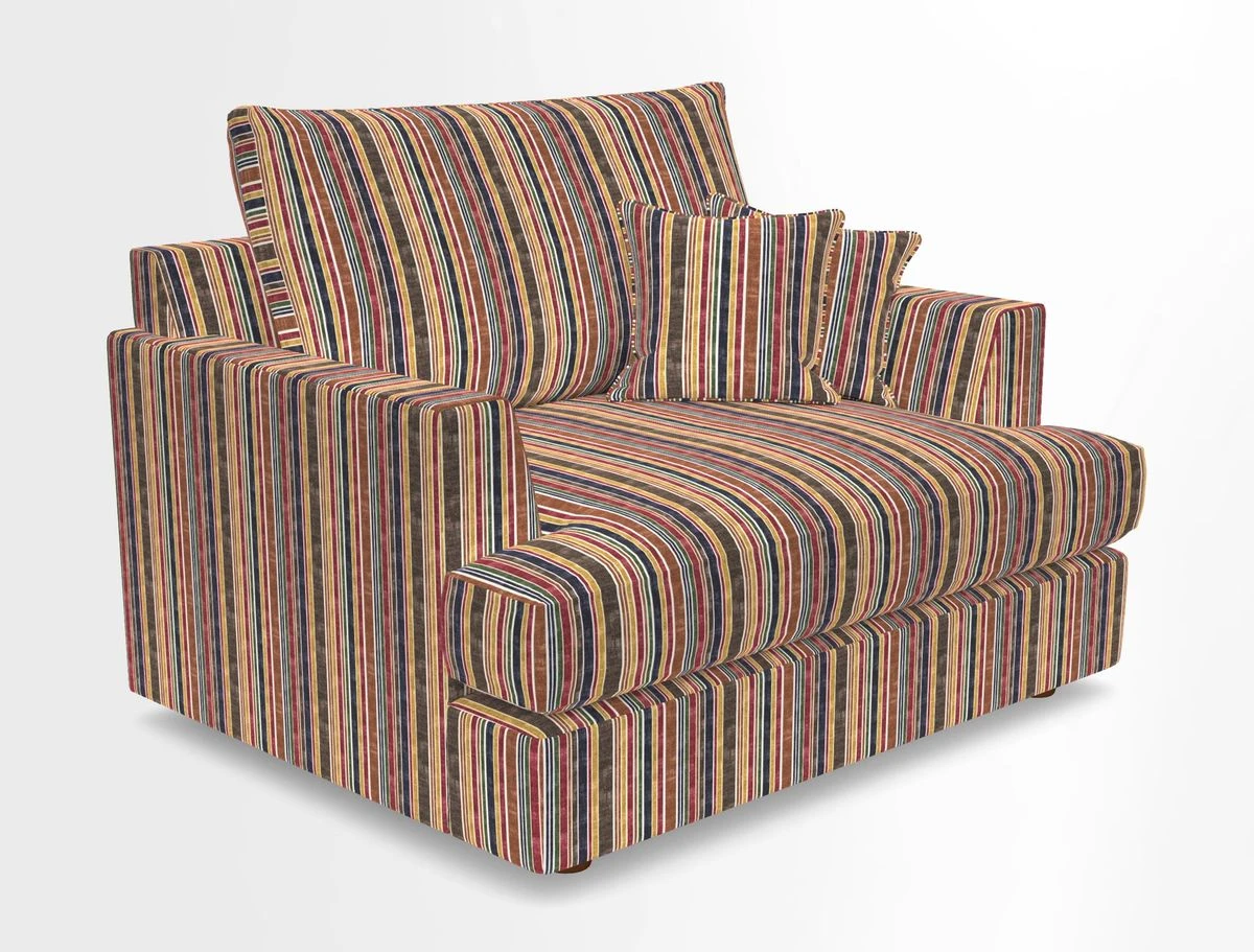 Slingsby Snuggler Fitted Cover Sofa in Two Tone Plain Biscuit.  Loose cover version available