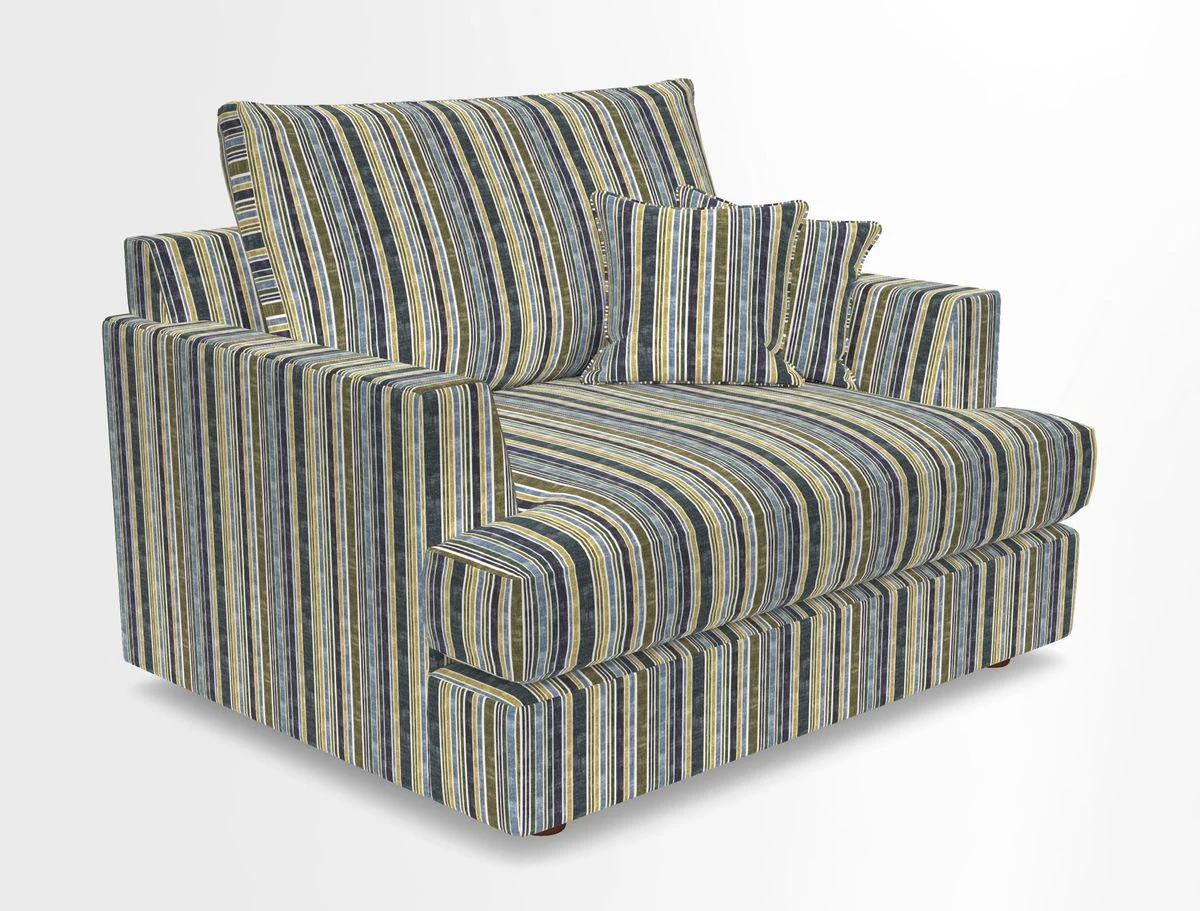 Slingsby Snuggler Fitted Cover Sofa in Two Tone Plain Biscuit.  Loose cover version available