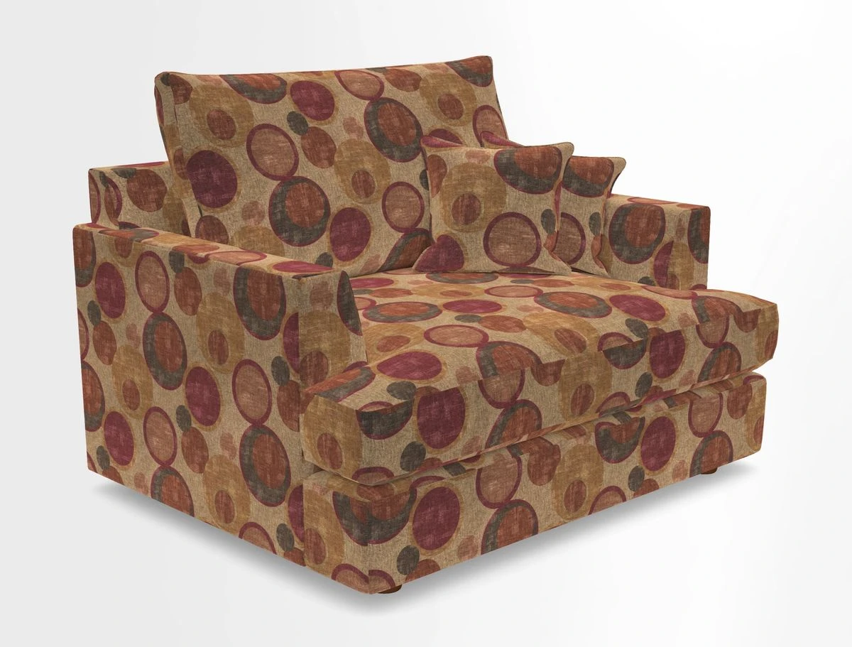 Slingsby Snuggler Fitted Cover Sofa in Two Tone Plain Biscuit.  Loose cover version available