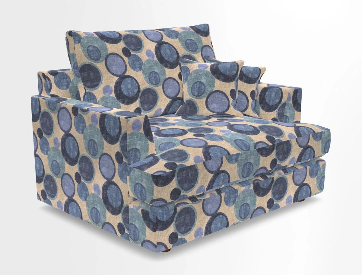 Slingsby Snuggler Fitted Cover Sofa in Two Tone Plain Biscuit.  Loose cover version available