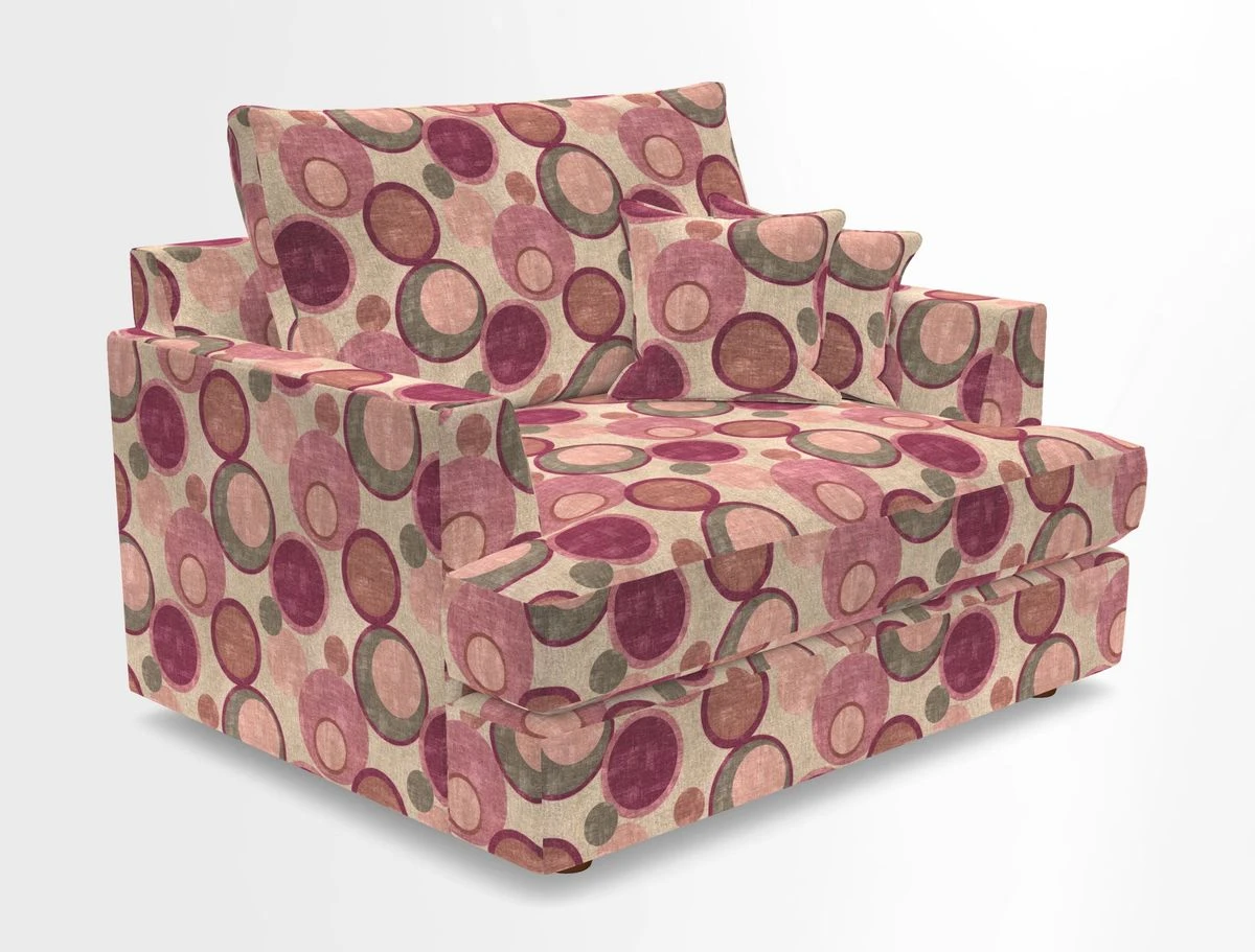 Slingsby Snuggler Fitted Cover Sofa in Two Tone Plain Biscuit.  Loose cover version available