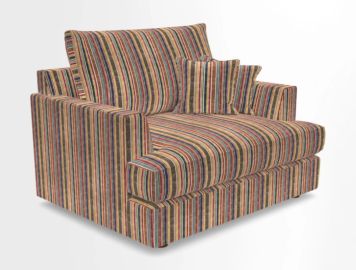 Slingsby Snuggler Fitted Cover Sofa in Two Tone Plain Biscuit.  Loose cover version available