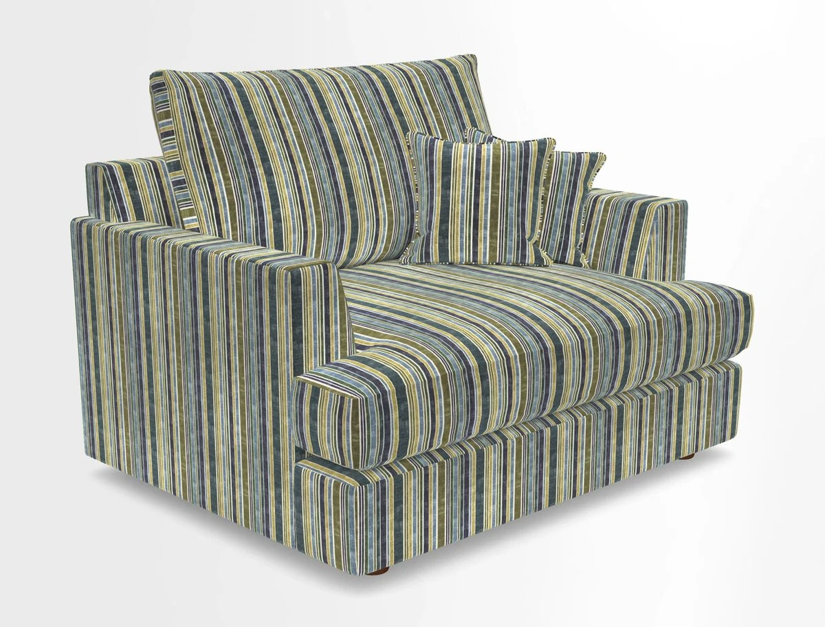 Slingsby Snuggler Fitted Cover Sofa in Two Tone Plain Biscuit.  Loose cover version available