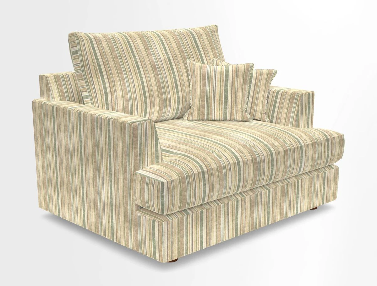 Slingsby Snuggler Fitted Cover Sofa in Two Tone Plain Biscuit.  Loose cover version available