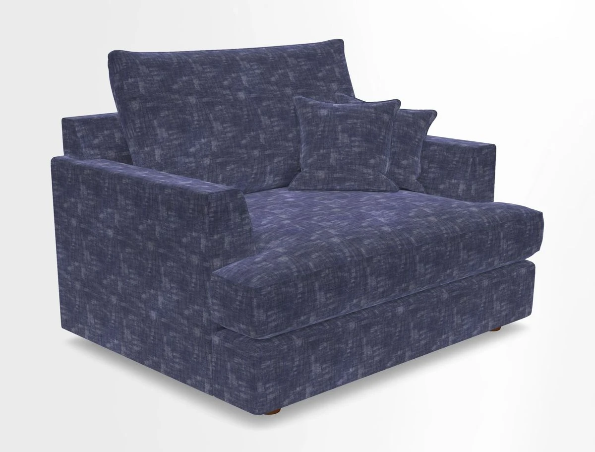 Slingsby Snuggler Fitted Cover Sofa in Two Tone Plain Biscuit.  Loose cover version available