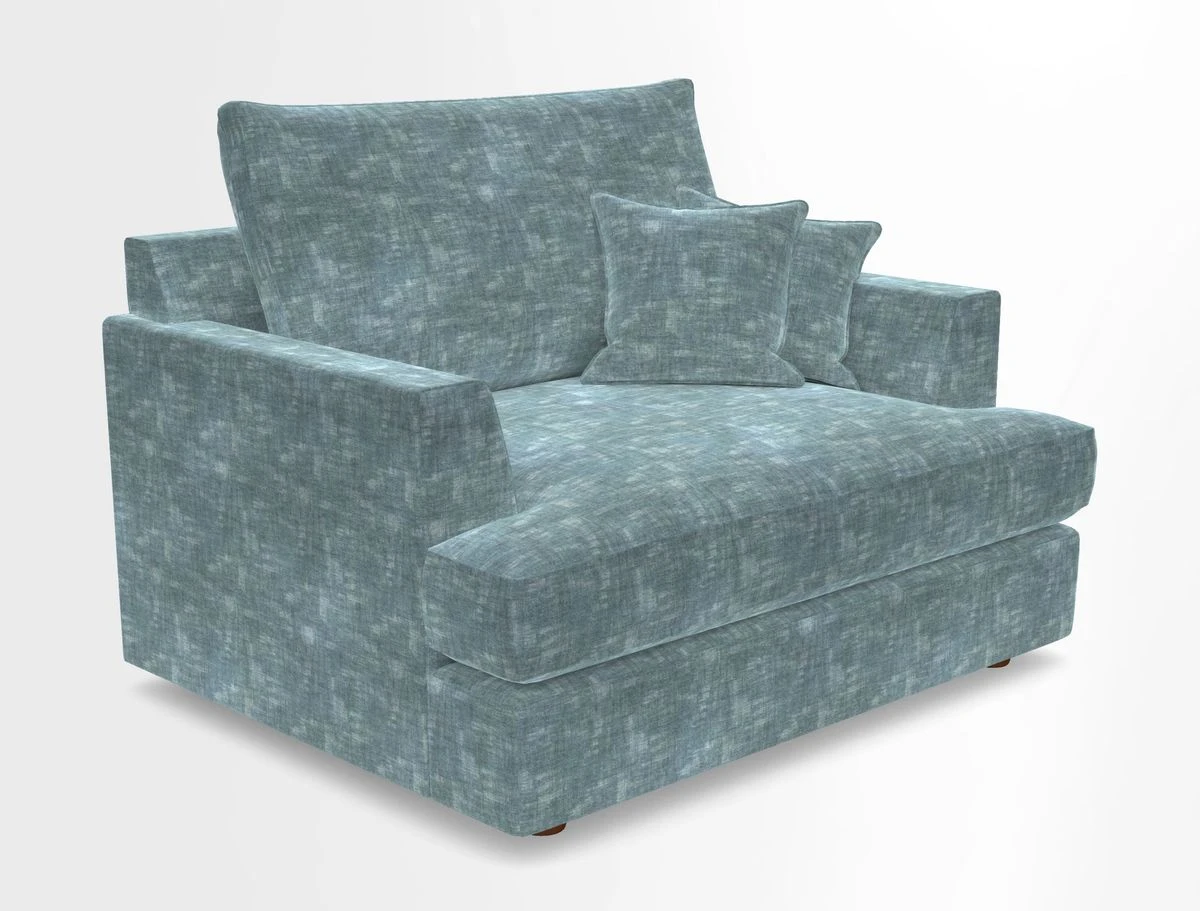 Slingsby Snuggler Fitted Cover Sofa in Two Tone Plain Biscuit.  Loose cover version available