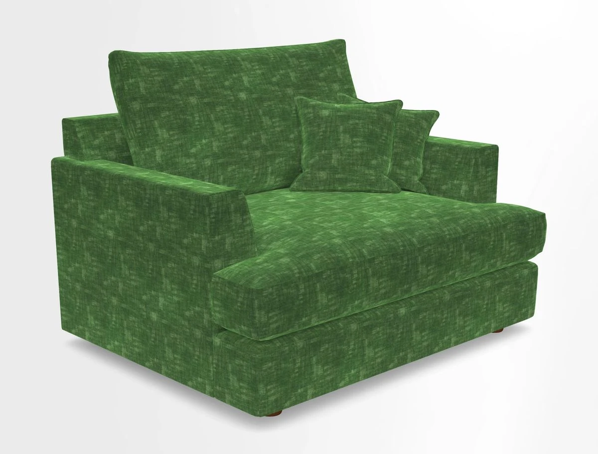 Slingsby Snuggler Fitted Cover Sofa in Two Tone Plain Biscuit.  Loose cover version available